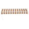 Instahut Manual Retractable Awning 3Mx2.5M Beige Brown Sunshade