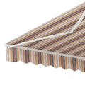 Instahut Manual Retractable Awning 3Mx2.5M Beige Brown Sunshade