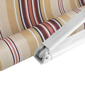 Instahut Manual Retractable Awning 3Mx2.5M Beige Brown Sunshade