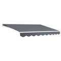 Instahut 3m Retractable Manual Awning 2.5m Grey Sunshade