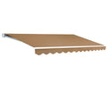 Instahut Retractable Awning 4M x 2.5M Manual Beige Sunshade