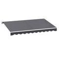Instahut 4x2.5m Manual Retractable Arm Awning Grey