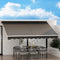 Instahut 4x2.5m Manual Retractable Arm Awning Grey