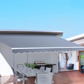 Instahut 4Mx2.5M Retractable Awning Manual Sunshade Pearl Grey