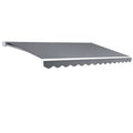 Instahut 4Mx2.5M Retractable Awning Manual Sunshade Pearl Grey