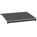 Instahut 4Mx3M Retractable Folding Arm Awning Manual Grey