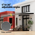 Instahut 4Mx3M Retractable Folding Arm Awning Manual Grey