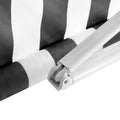 Instahut 4M x 3M Manual Retractable Folding Arm Awning Grey