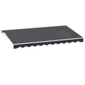 Instahut 4.5m x 2.5m Retractable Arm Awning Manual Grey Sunshade