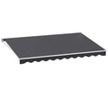 Instahut 4.5M x 3M Manual Retractable Folding Arm Awning Grey