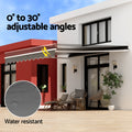 Instahut 4.5M x 3M Manual Retractable Folding Arm Awning Grey
