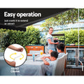 Instahut 5M Retractable Folding Arm Awning Manual Grey Sunshade