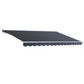 Instahut 5M Retractable Folding Arm Awning Manual Grey Sunshade