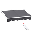 Instahut Motorised Retractable Awning 2Mx1.5M Grey Folding Arm