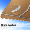 Instahut Motorised Retractable Awning 2.5Mx2M Beige Remote Control