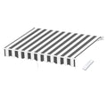 Instahut 2.5M Motorised Retractable Arm Awning Grey White