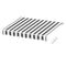 Instahut 2.5M Motorised Retractable Arm Awning Grey White