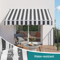 Instahut 2.5M Motorised Retractable Arm Awning Grey White