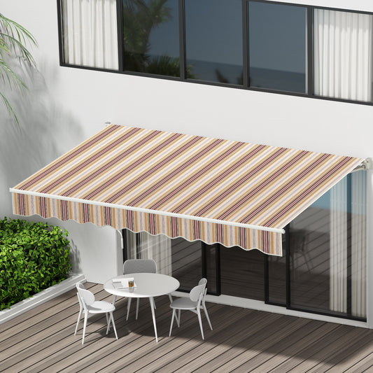 Instahut 3m x 2.5m Motorised Retractable Arm Awning Beige