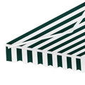 Instahut 3Mx2.5M Motorised Retractable Arm Awning Green White