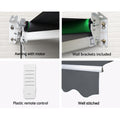 Instahut 3M Motorised Retractable Awning Grey Folding Arm Sunshade