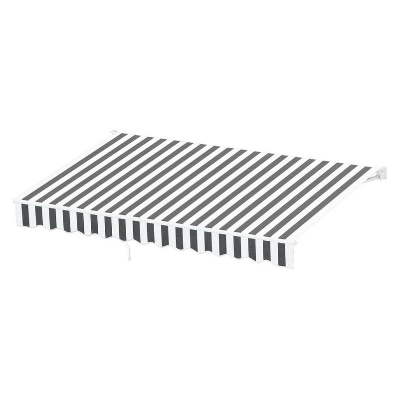 Instahut 3M Motorised Retractable Arm Awning Grey White Sunshade