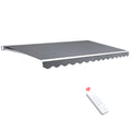 Instahut 3Mx2.5M Motorised Retractable Arm Awning Pearl Grey