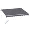Instahut Retractable Folding Arm Awning Motorised Sunshade 3.5M X 3M Grey