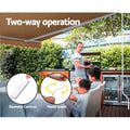 Instahut 4Mx2.5M Motorised Retractable Arm Awning Beige