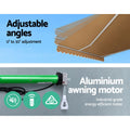 Instahut 4Mx3M Motorised Retractable Arm Awning Beige