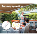 Instahut 4Mx3M Motorised Retractable Arm Awning Beige