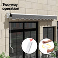 Instahut 4Mx3M Motorised Retractable Awning Grey Folding Arm