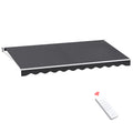 Instahut 4.5M Motorised Retractable Awning Grey Sunshade
