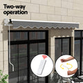 Instahut Motorised Retractable Awning 4.5Mx3M Grey Folding Arm