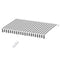 Instahut Retractable Folding Arm Awning Motorised Sunshade 4.5Mx3M Grey White