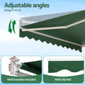 Instahut Retractable Folding Arm Awning Motorised Sunshade 5Mx3M Dark Green