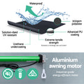 Instahut 5Mx3M Motorised Retractable Awning Grey Folding Arm