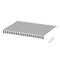 Instahut 5M Motorised Retractable Awning Grey White Folding Arm