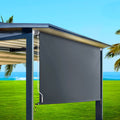 Instahut 2.1x2.5m Outdoor Blinds Roll Down Awning Grey