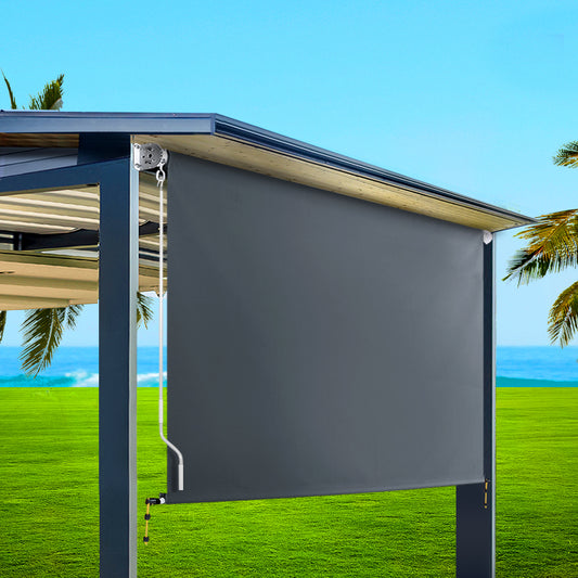 Instahut 2.7x2.5m Outdoor Blinds Awning Retractable Canopy Grey
