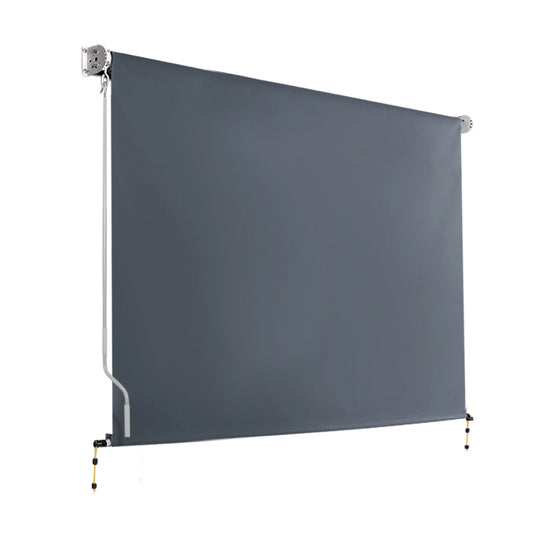 Instahut 3x2.5m Outdoor Blinds Roll Down Awning Retractable Grey