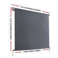 Instahut 3x2.5m Outdoor Blinds Roll Down Awning Retractable Grey