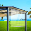 Instahut 1.3x2.4m Clear Outdoor Blinds Roll Down Awning Waterproof