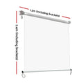 Instahut 1.5x2.4m Clear Outdoor Blinds Roll Down Awning Waterproof