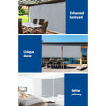 Instahut 3X2.5M Outdoor Blinds Roll Down Awning Grey Window Shade
