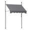 Instahut Fixed Pivot Arm Awning 2X1.8M Grey Door Canopy
