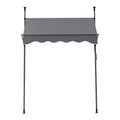 Instahut Fixed Pivot Arm Awning 2X1.8M Grey Door Canopy