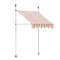 Instahut 2X1.8M Fixed Pivot Arm Awning Beige Brown Door Canopy
