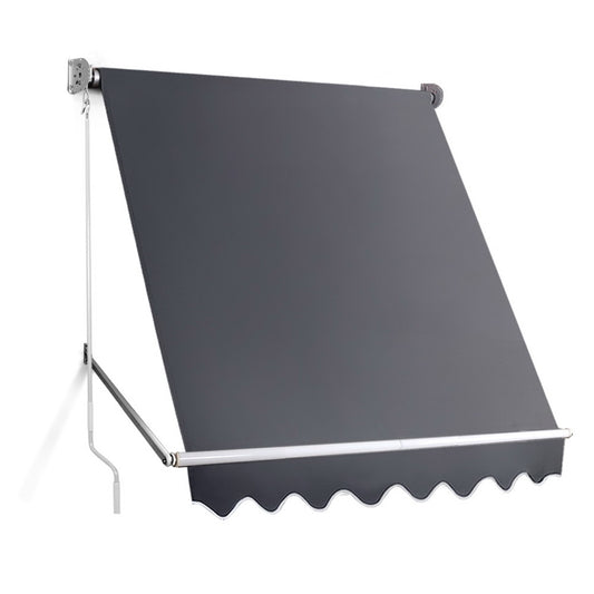 Instahut Retractable Awning 1.8x2.1m Pivot Arm Window Outdoor Blinds