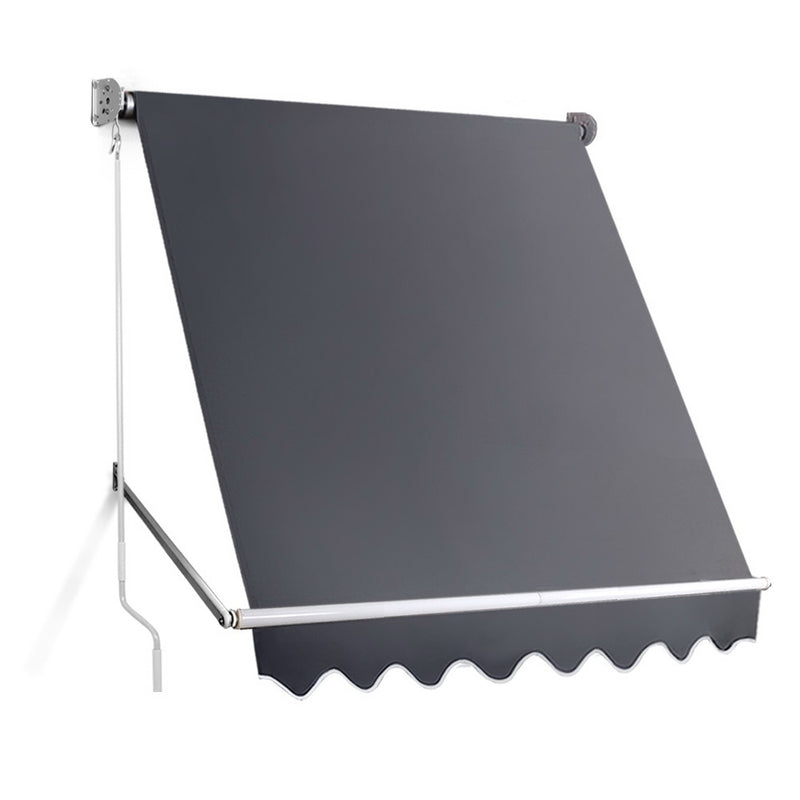 Instahut Retractable Awning 1.8x2.1m Pivot Arm Window Outdoor Blinds